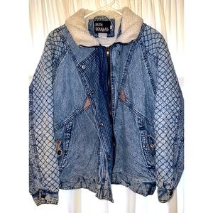 Vintage 80s Ruth Douglas Fleece Lined Jean Jacket Sz LG